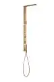 AXOR-HG-AXOR-ShowerComposition-Duschpaneel-mit-Thermostat-Kopfbrause-110-220-1jet-und-Schulterbrause-Brushed-Bronze-12595140 gallery number 1
